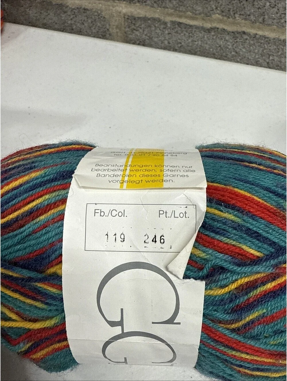 GGH Marathon Virgin Wool/Nylon Yarn Multi Color 3 Skein Lot